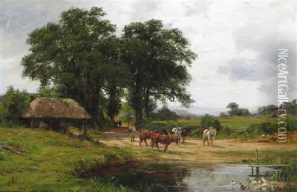 Rural England Oil Painting - James Aumonier