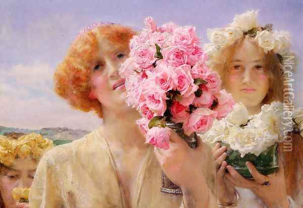Summer Offering I Oil Painting - Sir Lawrence Alma-Tadema