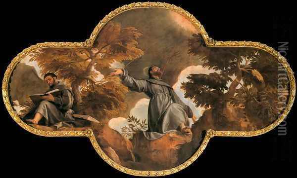 St Francis in Ecstasy Oil Painting - Paolo Veronese (Caliari)