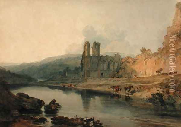 St Agathas Abbey, Easby Oil Painting - Joseph Mallord William Turner