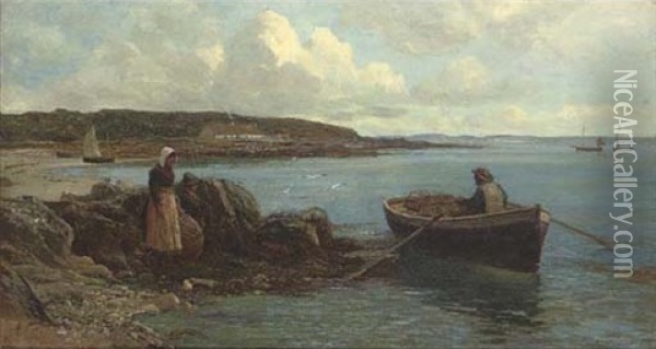 The Fisherman's Return Oil Painting - Richard Wane