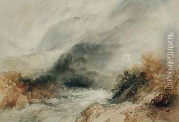 Llanthony Abbey, Monmouthshire, 1834 Oil Painting - Joseph Mallord William Turner