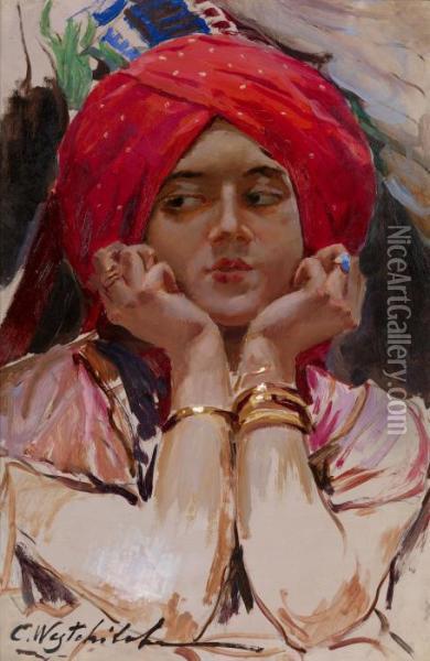 The Persian Princess Oil Painting - Constantin Alexandr. Westchiloff