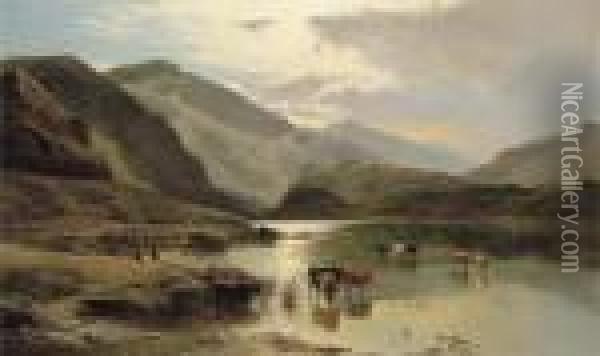 On The Mawddach, North Wales Oil Painting - Sidney Richard Percy