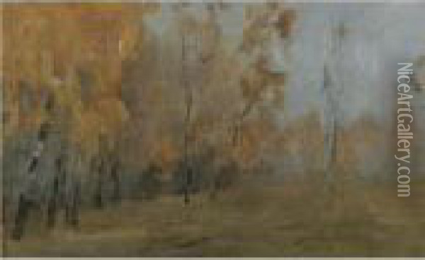 Birch Trees Oil Painting - Isaak Ilyich Levitan