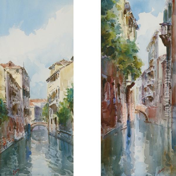 Canale A Venezia Oil Painting - Erma Zago