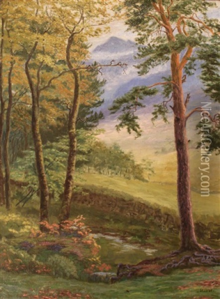 Springtime In The Tyrol Oil Painting - John MacWhirter