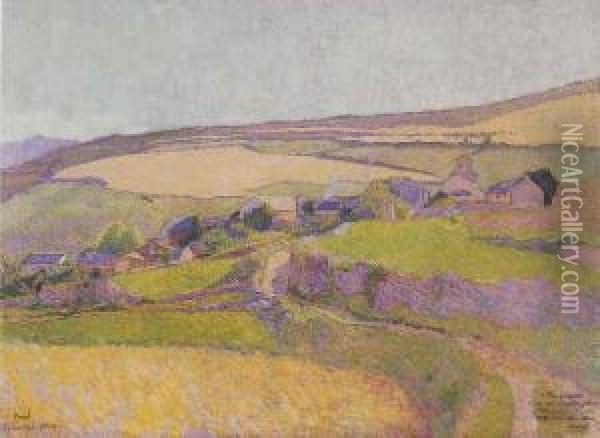 Landscape Near Banyuls Oil Painting - Georges-Daniel de Monfreid
