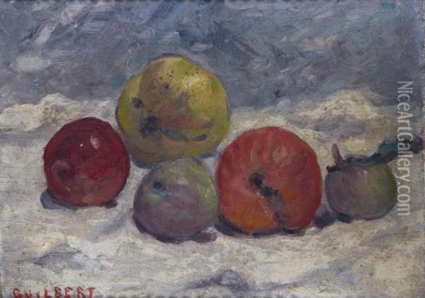 Nature Morte Aux Pommes Oil Painting - Narcisse Guilbert