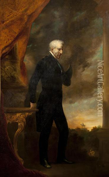Full Length Portrait Of Arthur Wellesley Oil Painting - Alfred, Comte D' Orsay