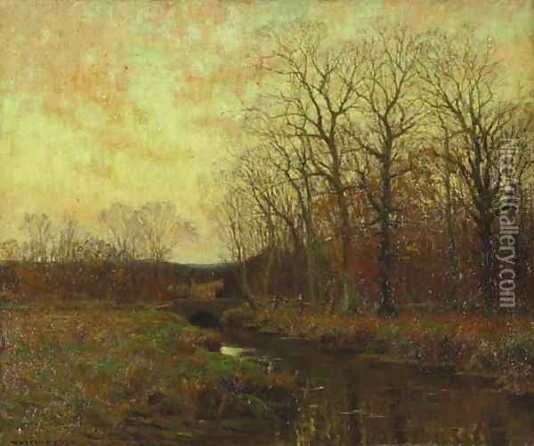 Autumn River Landscape Oil Painting - William Merritt Post