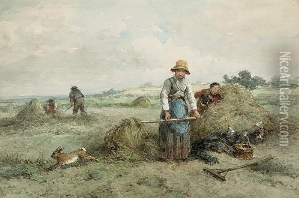 Haymaking Time Oil Painting - Jan Mari Henri Ten Kate
