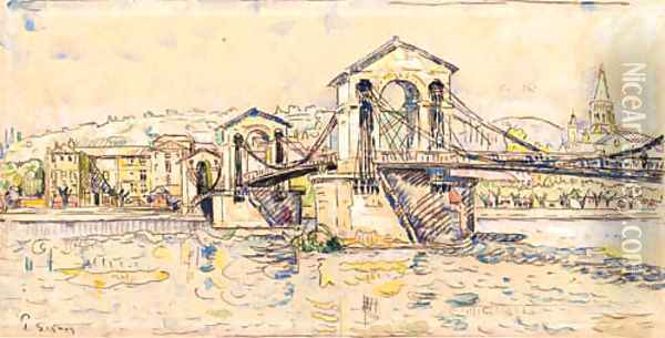Le Pont de Bourg Saint-Andeol Oil Painting - Paul Signac