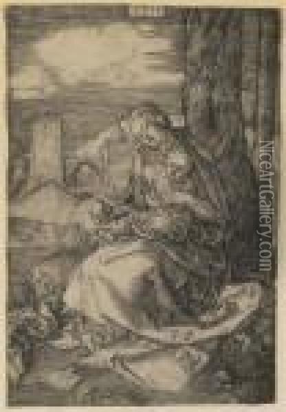 Madonna And Child With The Pear Oil Painting - Albrecht Durer