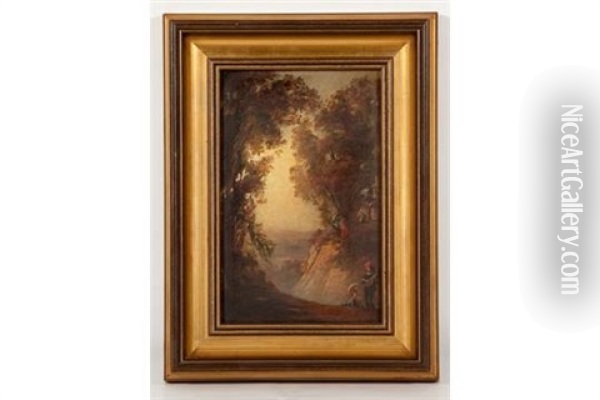 A Sunset Serenade Oil Painting - Augustus Edwin Mulready