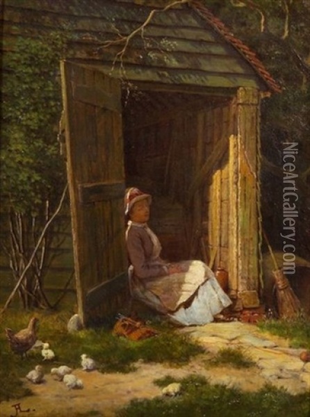 An Afternoon Rest Oil Painting - August Laux