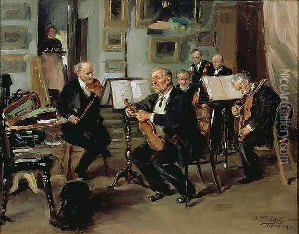 Musical Evening, 1906 Oil Painting - Vladimir Egorovic Makovsky