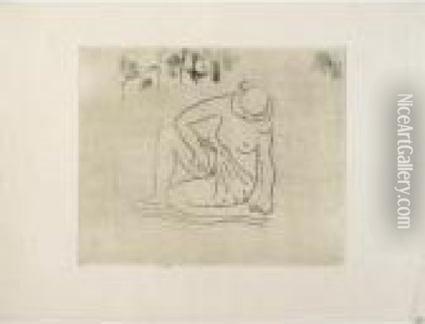 Eve Ou Femme Agenouillee Oil Painting - Aristide Maillol