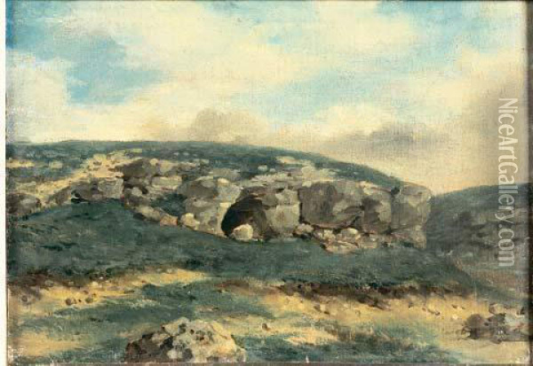 Rochers Oil Painting - Eugene Delacroix