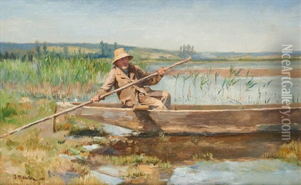 Homme Dans Sa Barque Oil Painting - Joseph Middeleer