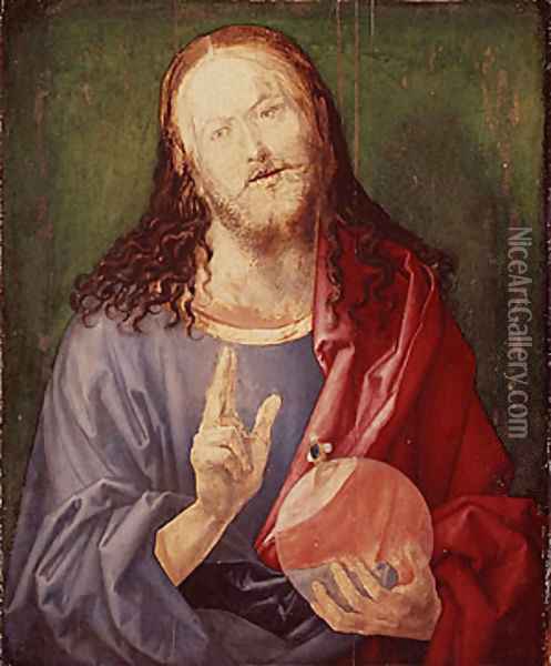 Salvator Mundi 2 Oil Painting - Albrecht Durer