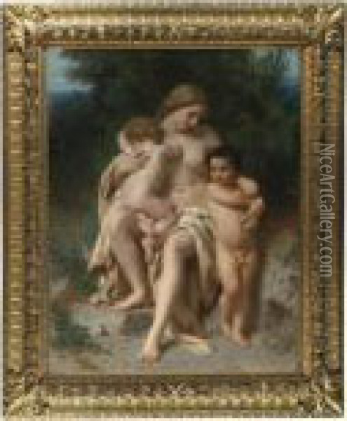 La Premiere Discorde (cain And Abel) Oil Painting - William-Adolphe Bouguereau