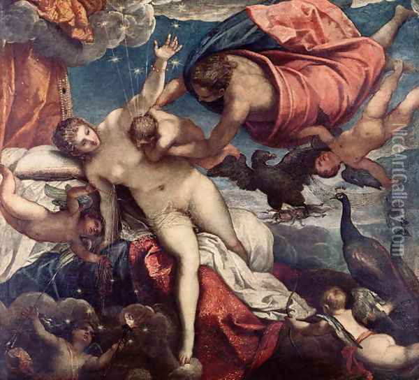 The Origin of the Milky Way, c.1575-80 Oil Painting - Jacopo Tintoretto (Robusti)