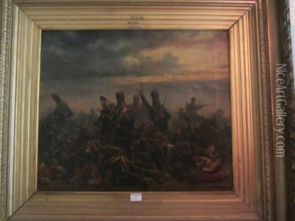 Le Carre De La Garde A Waterloo Oil Painting - Hippolyte Bellange