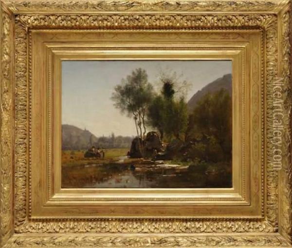 La Baignade Dans La Riviere Oil Painting - Francois Louis Francais