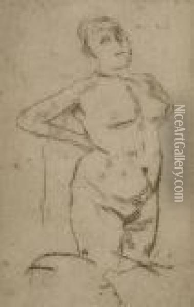 Standing Nude Oil Painting - George Hendrik Breitner