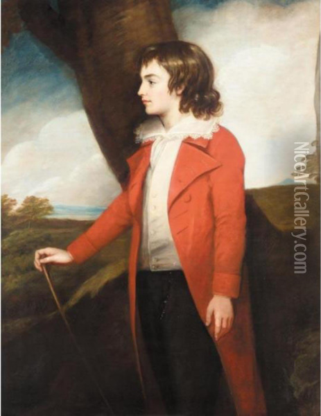 Portrait Of Robert John Charleton Oil Painting - George Romney