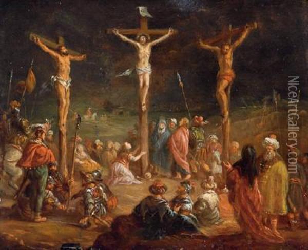 La Crocifissione Di Cristo Oil Painting - Frans II Francken