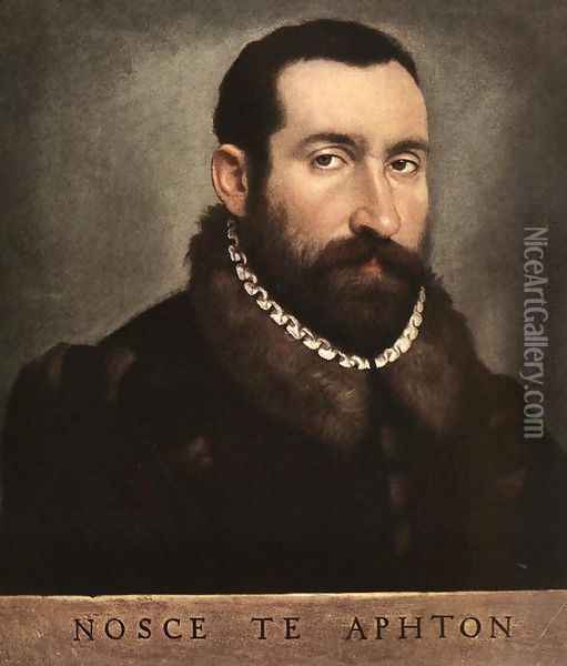 Portrait of a Man (3) Oil Painting - Giovanni Battista Moroni