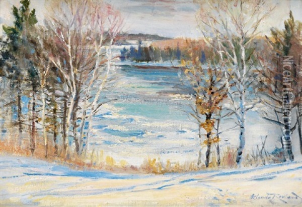 Winter Landscape Oil Painting - Orlando Rouland