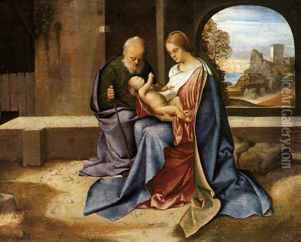 The Holy Family c. 1500 Oil Painting - Giorgione