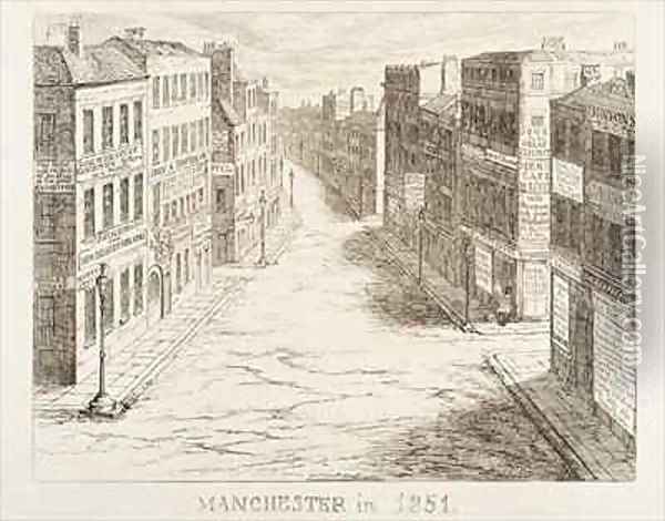 Mayhews Great Exhibition of 1851 Manchester in 1851 Oil Painting - George Cruikshank I