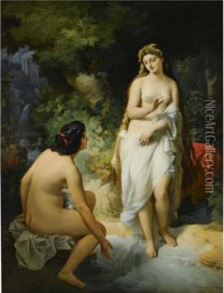 The Bathers Oil Painting - Nandor Rakosy