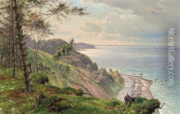 A Coastal Vista Oil Painting - Johannes Boesen