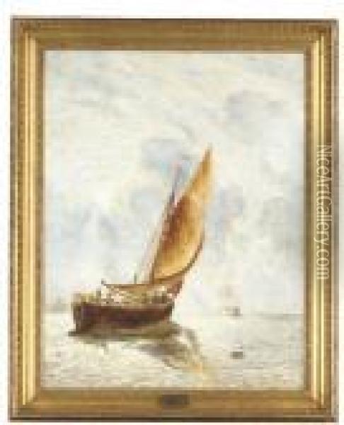 A Boat Entering The Mersey Oil Painting - William Joseph Caesar Julius Bond