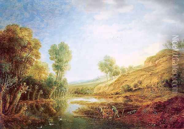 Landscape with Hills Oil Painting - Gilles Peeters