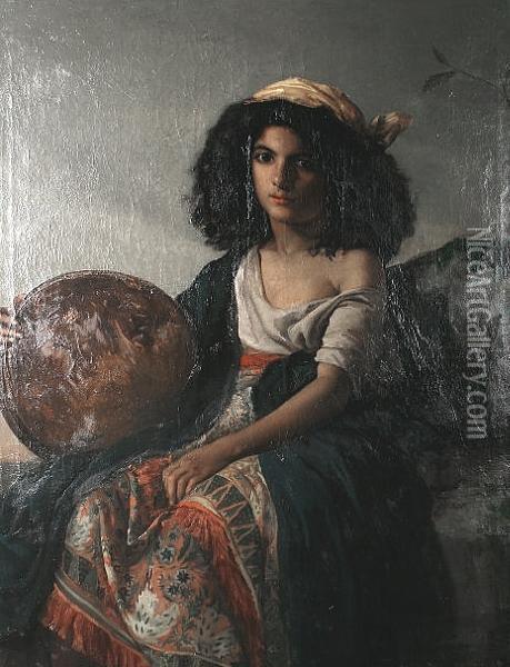 The Gypsy Girl Oil Painting - Georges Braun