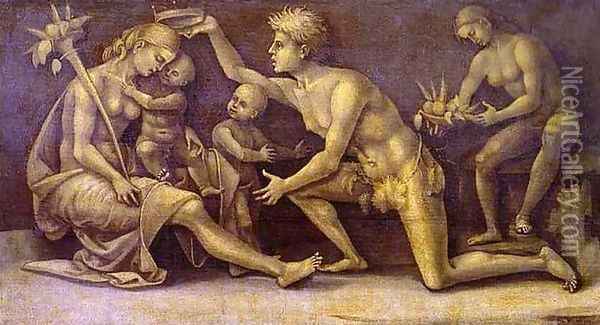 Allegory of Fecundity and Abundance Oil Painting - Luca Signorelli
