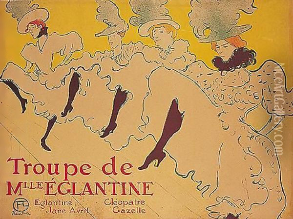 La troupe de mademoiselle eglantine Oil Painting - Henri De Toulouse-Lautrec