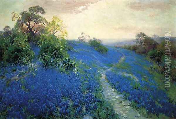 Bluebonnet Field Oil Painting - Julian Onderdonk