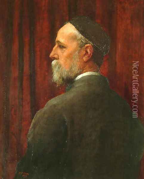 Self Portrait, 1879 Oil Painting - George Frederick Watts