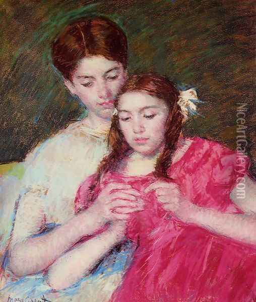 The Crochet Lesson Oil Painting - Mary Cassatt