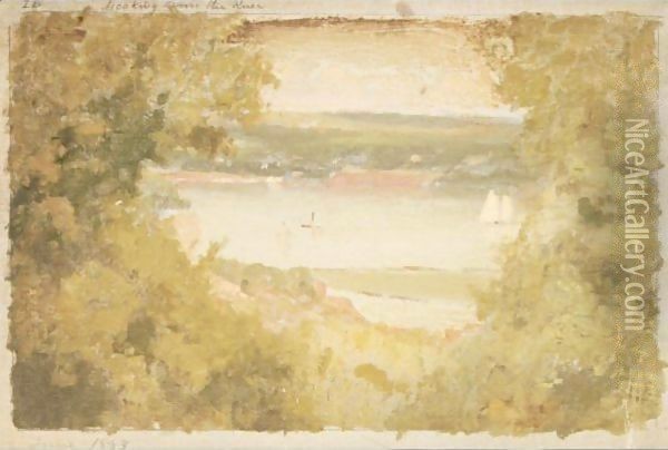 Looking Across The River Oil Painting - Jervis McEntee