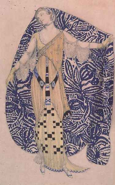 Modern Dress, Dione, 1910 Oil Painting - Leon Samoilovitch Bakst
