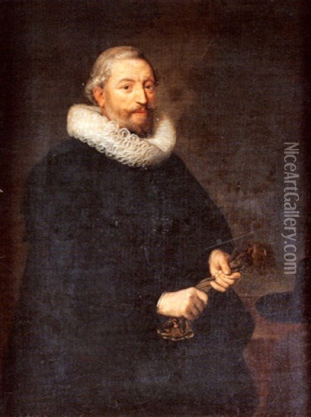 Portrait Presume De Peeter Ranz Oil Painting - Bartholomeus Van Der Helst