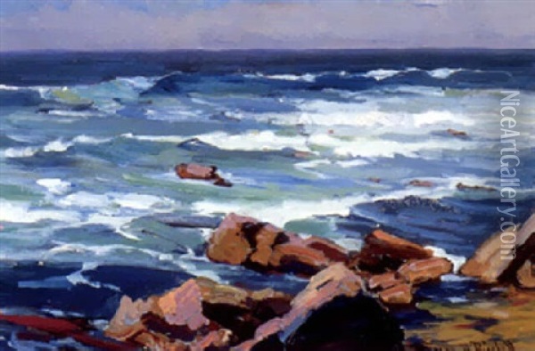 Laguna Seascape Oil Painting - Franz Arthur Bischoff